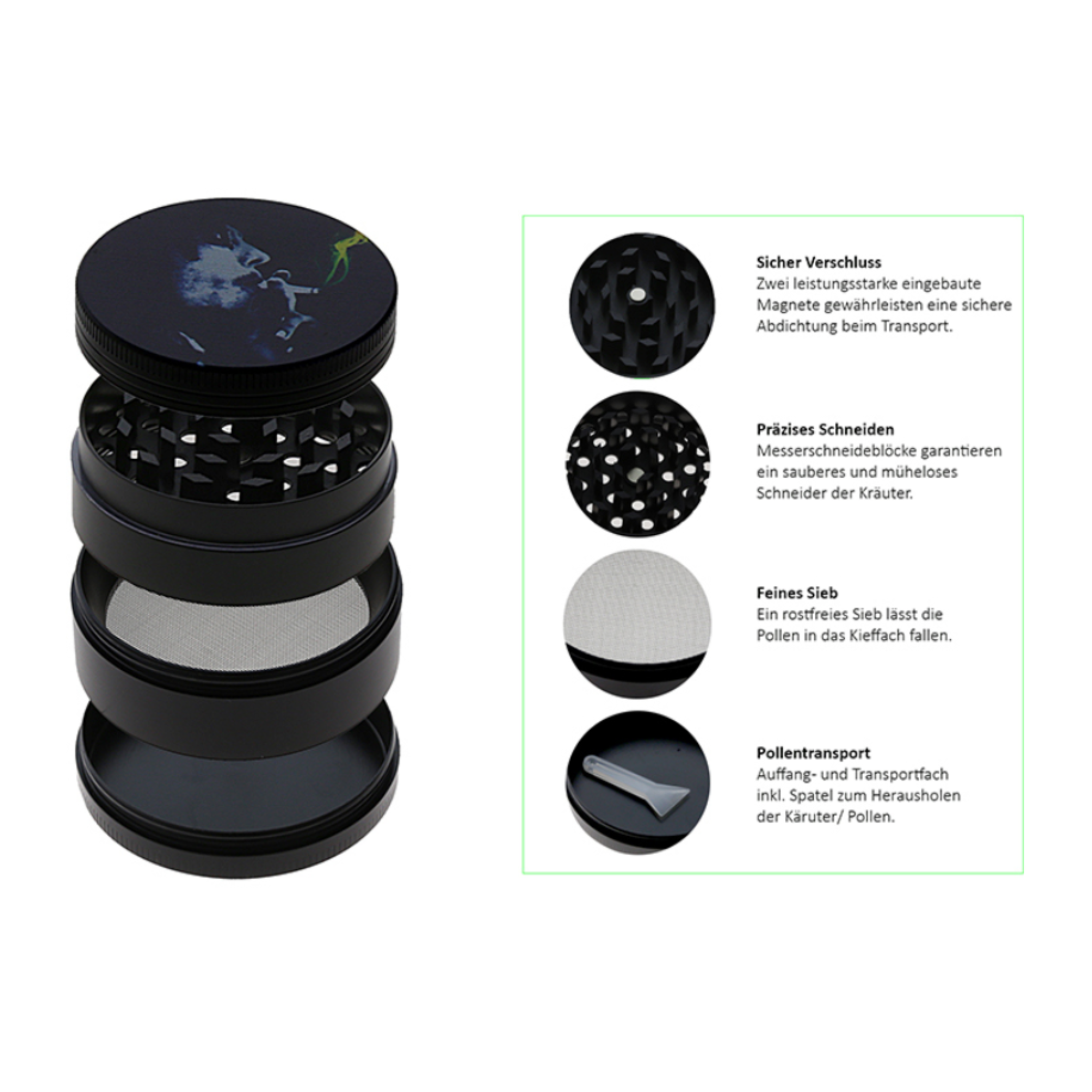Grinder "Bob Marley" Metall